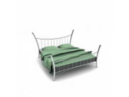 Mission style metal bed 3d model preview
