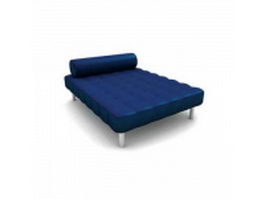 Blue mattress bed 3d model preview