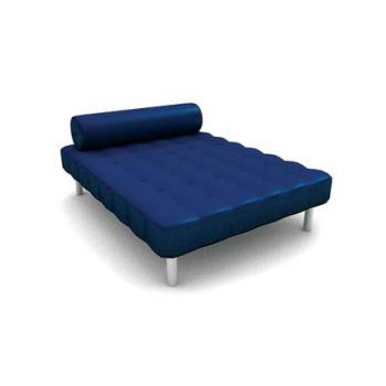 Blue mattress bed 3d rendering
