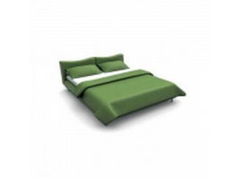 Green platform bed 3d model preview