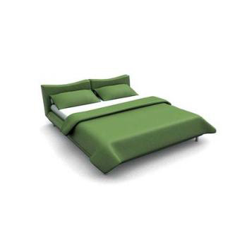 Green platform bed 3d rendering