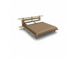 Barnwood platform bed 3d model preview