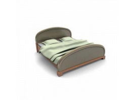 Headboard and footboard bed 3d model preview