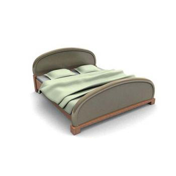 Headboard and footboard bed 3d rendering