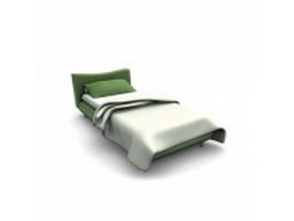 Adjustable single bed 3d model preview