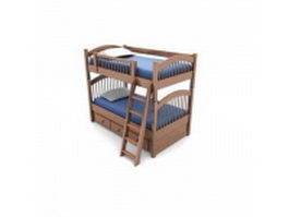 Children bunk bed 3d preview
