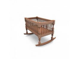 Baby cradle and crib 3d preview