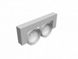 Interior spotlights 3d model preview
