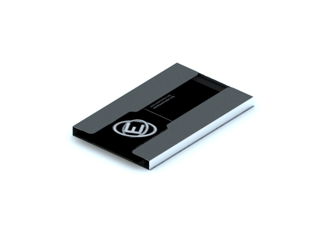 Desk business card holder 3d rendering