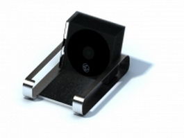 Desktop stainless steel cd rack 3d model preview