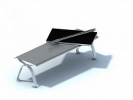 Desktop aluminium book stand 3d model preview