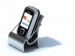 Mobile phone holder with phone 3d model preview