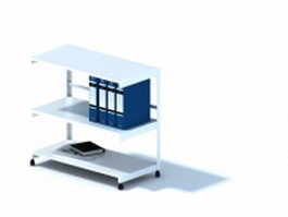 Office document desk and file folder 3d model preview