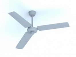 Metal blade ceiling fan 3d model preview