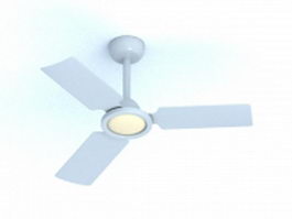 Ceiling fan with light 3d model preview