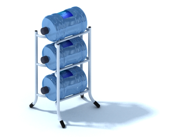Water dispenser bottles 3d rendering