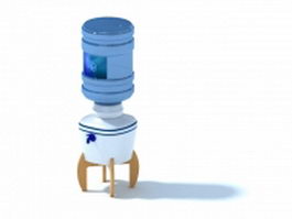 Table top water dispenser 3d model preview