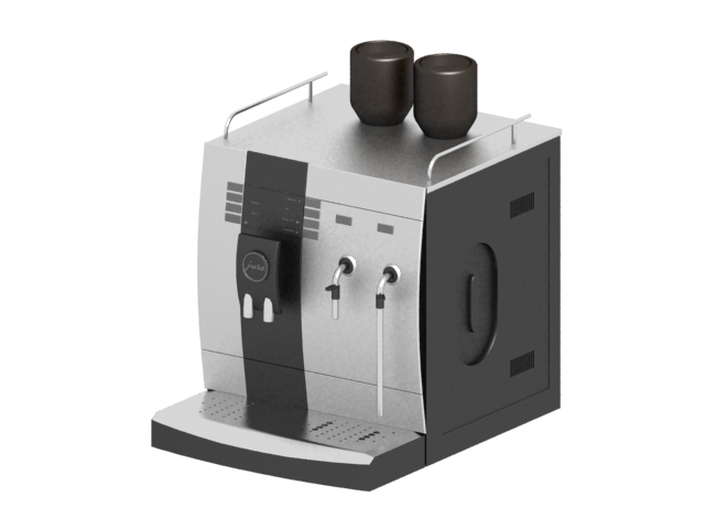 2-cup electric coffee maker 3d rendering