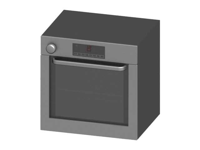 Grill microwave oven 3d rendering