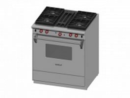 Small baking oven 3d model preview
