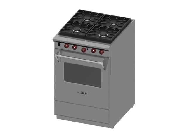 Electric baking oven 3d rendering
