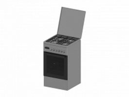 Chicken electric grill oven with gas stove 3d model preview