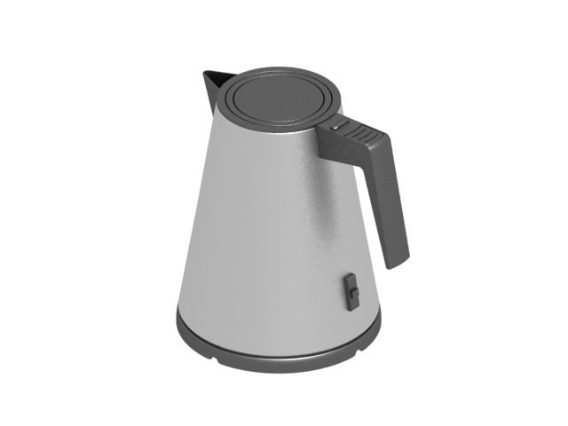 Cordless water kettle electric pot 3d rendering