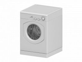 Modern front-loading washing machine 3d model preview