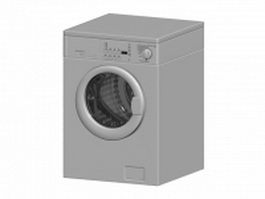 Front loading clothes washer 3d model preview