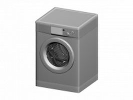 Front loading washing machine 3d model preview