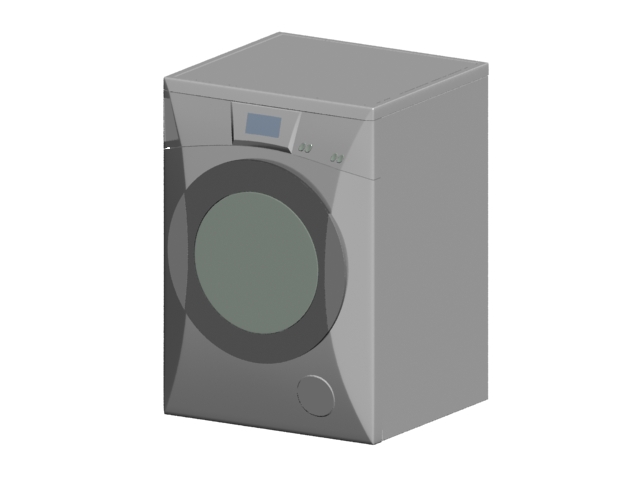 Commercial washing machine 3d rendering
