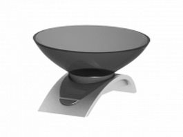 Digital kitchen scale with bowl 3d model preview