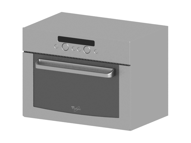 Digital control microwave oven 3d rendering