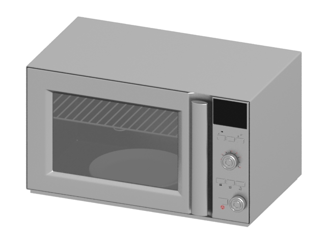 Led display microwave oven 3d rendering