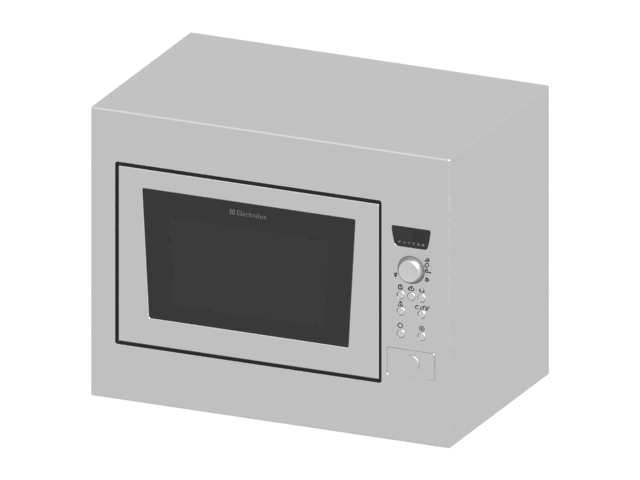 Electrolux microwave oven 3d rendering