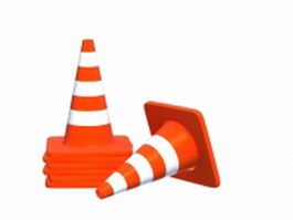 Traffic road cone 3d preview