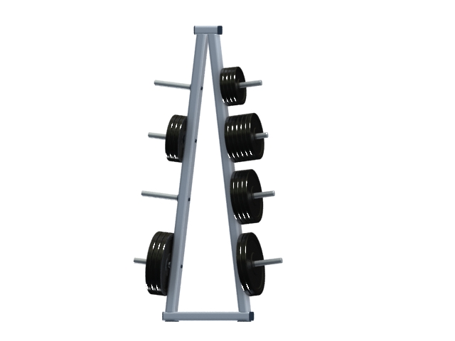 GYM weight plates storage rack 3d rendering