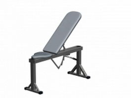 Adjustable weight bench 3d model preview