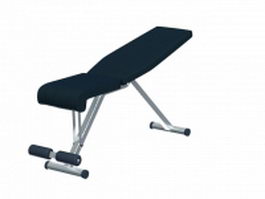 Exercise sit up bench 3d model preview