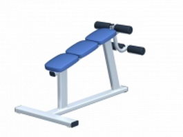 Fitness abdominal bench 3d model preview