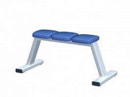 Weight training bench 3d model preview