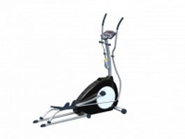 Stationary exercise elliptical trainer 3d model preview
