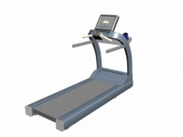 Motorized commercial treadmill 3d model preview