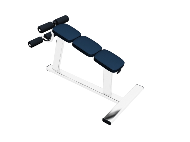 Sit up exercise bench 3d rendering