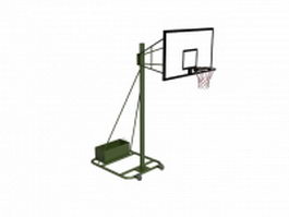 Movable basketball stand 3d preview