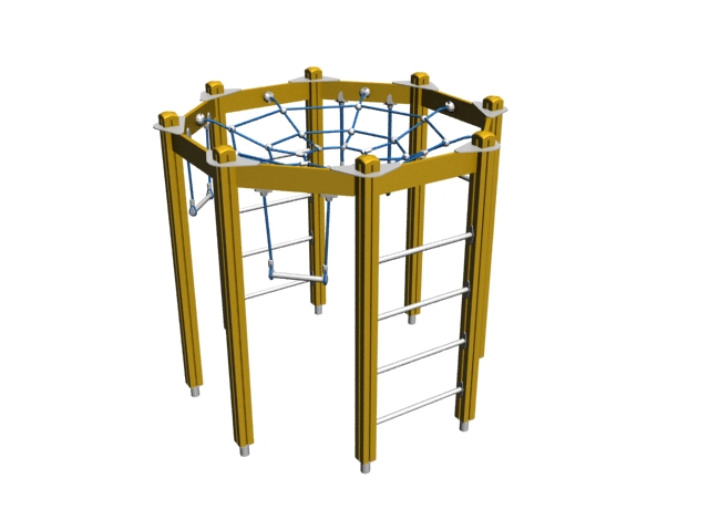 Playground climbing frame 3d rendering