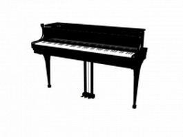 Digital piano 3d model preview