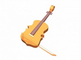 Plywood violin 3d model preview