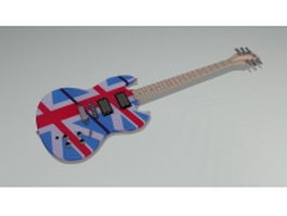 Electric bass guitar 3d model Cinema4D files free download - CadNav