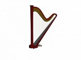 Pedal harp 3d preview